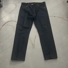 Jeans uomo Levis 501 38x32 blu navy bottoni dritti mosca vita media Y2K denim usato in ottime condizioni
