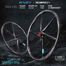Set ruote bici ghiaia strada 700C full carbon 6 razze Aero 36T mozzo a cricchetto ceramica