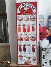 Insegna Targa  Tabella Listino Prezzi Bar Gelati Sammontana 1981 80x30