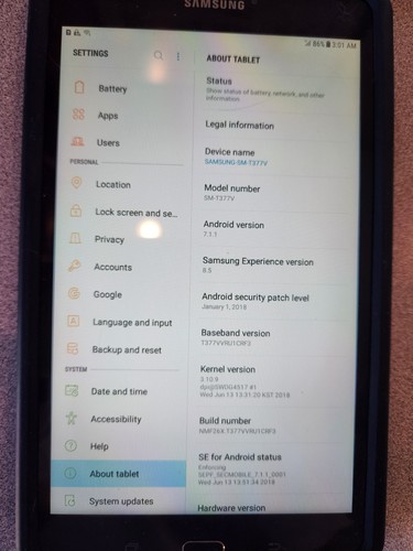 Samsung galaxy tab - tab, e