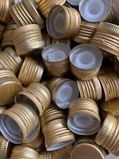 N°100 TAPPI A VITE PREFILETTATI IN ALLUMINO CON SALVAGOCCIA PER OLIO COLORE ORO