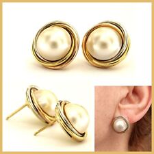 Orecchini donna oro rosa bianco giallo 18 kt 750 e vero nodo PERLA Mabe