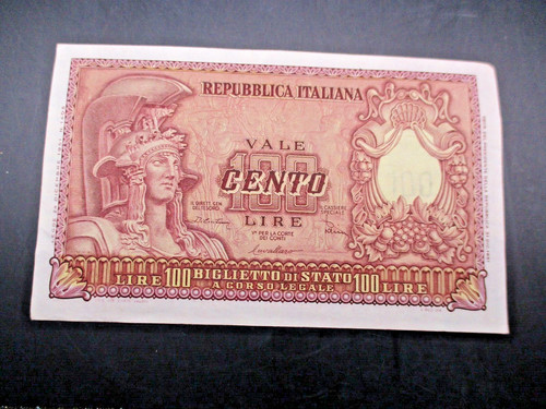 Repubblica italiana 100 lire - italiana,