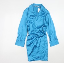Zara vestito donna blu manica - zara,