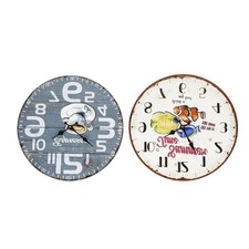 OROLOGIO IN LEGNO DA PARETE ROTONDO ANALOGICO VINTAGE RETRO' CASA CUCINA 218690