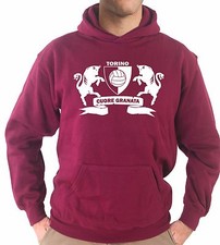 Felpa Con Cappuccio KJ1650 Ultras Cuore Granata Torino Toro