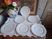 Limoges BERNARDAUD & Cie. 6 assiettes plates en porcelaine modèle Louisiane