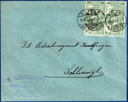 Svizzera 1900 lettera - lettera, resa