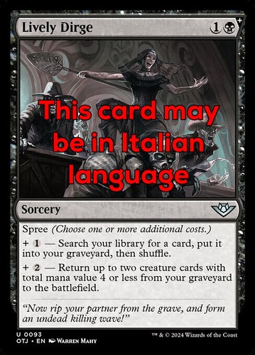 Mtg lively dirge - lively,