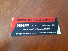33) Adesivo vintage DERAUTO MACERATA Concessionaria Auto (3 X 8,5 cm) 