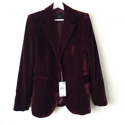 Giacca blazer velluto rosso
