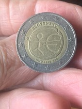 Moneta da 2 euro HMU  1999 - 2009  SLOVENSKO - RARITÀ ASSOLUTA - CIRCOLATA
