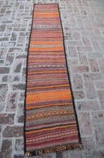 Tappeto corridoio turco orientale tradizionale 2x9 tappeto lana geometrico tribale afgano