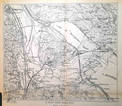 Carta geografica antica - , lago