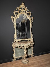 Antica consolle con specchiera - con,