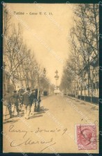 Torino Città Corso Vittorio Emanuele II Militari cartolina MZ8382