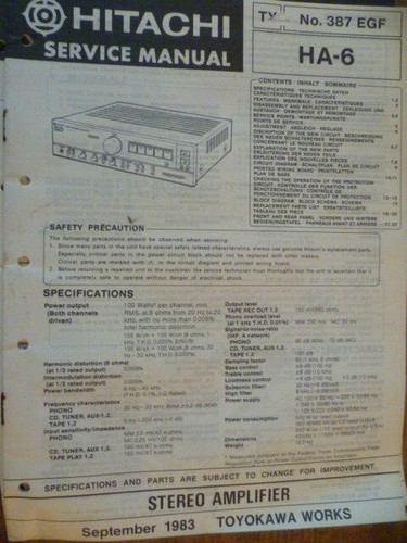 Amplificatore stereo hitachi - stereo,