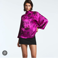 Zara Blusa Jacquard Stampa