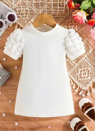 Vestito manica corta puff - vestito,