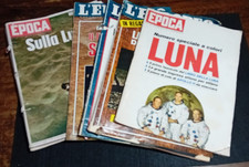 stock n 10 riviste EPOCA/L' EUROPEO  allunaggio  terra-luna 1969