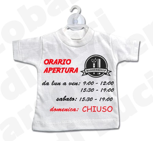 Mini shirt cartello orario - t-shirt,