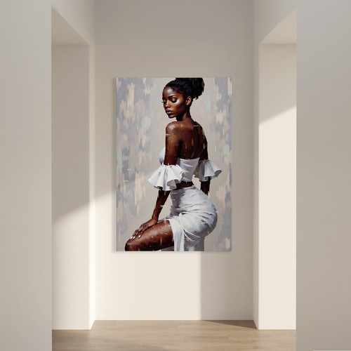 Elegante arte donna nera moda - arte,