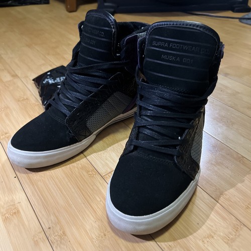 Supra skytop croc nero viola - nero, e