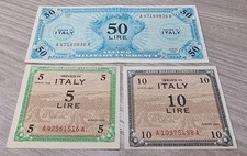 LOTTO AM LIRE ALLIED MILITARY CURRENCY OCCUPAZIONE AMERICANA ITALIA