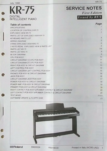 Tastiera digitale roland 75 - digitale, kr-75