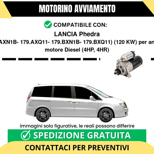 Motorino avviamento lancia - avviamento,