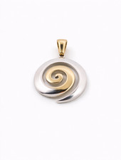 Ciondolo a spirale bicolore