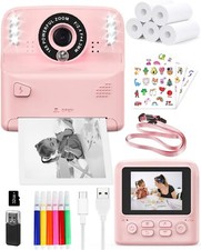 Fotocamera istantanea per bambini con 2 flash 2,4 in HD SD da 32 GB