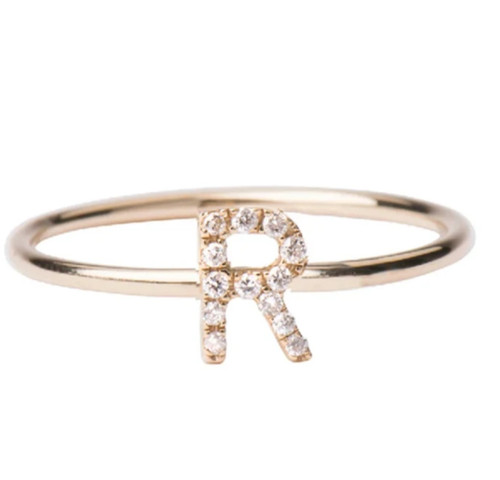 Anello iniziale diamante pavè