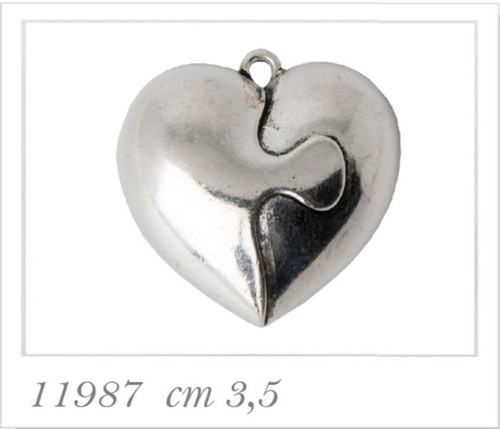 Ciondolo cuore puzzle - cuore,