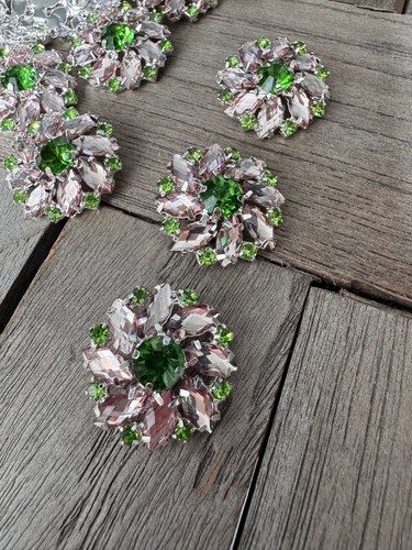 Pezzi rosa chiaro con strass - 3,