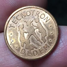 GETTONE  KIDDIE RIDES TECNOTRON DEDEM LGI MONETA GIOSTRE ANNI 70