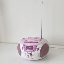 Radio Stereo Vintage Hello Kitty '08 CD Cassetta KT2028H Rosa TESTATA FUNZIONANTE