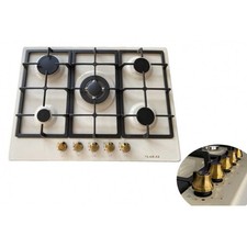 PIANO COTTURA A GAS INCASSO 70 CM 5 FUOCHI TRIPLA CORONA FRONTALI AVENA SABBIA