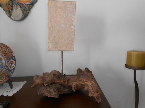 Lampada artigianale legno - lampada,
