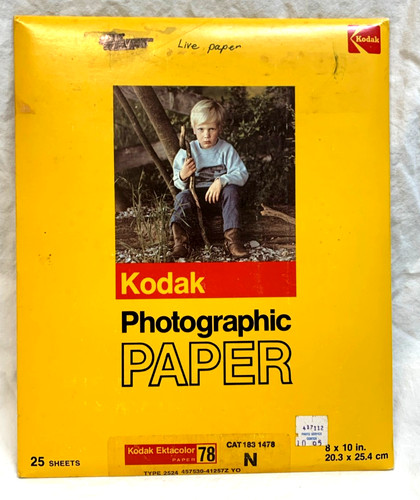 Carta kodak ektacolor n - kodak, 78