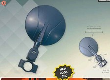 Mini specchietto moto cross enduro ribaltabile omologato azzurrato Far 7698