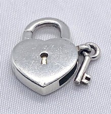 Tiffany & Co Chiave a cuore con lucchetto a pad in argento sterling 925
