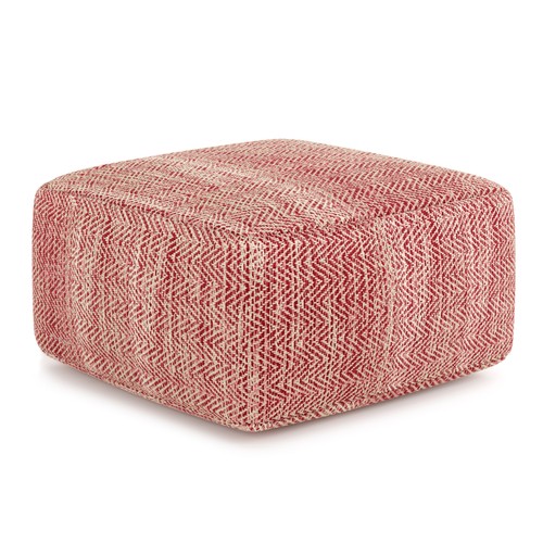 Nate square pouf patterned - square,