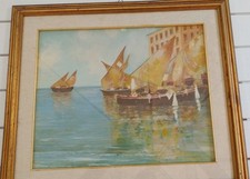 Quadro vintage marina con
