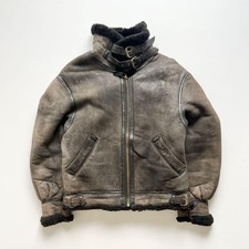 AVIREX B-3 Giacca da volo in pelle di shearling resistente marrone S