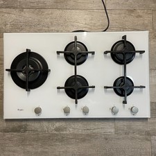 WHIRLPOOL PIANO COTTURA A GAS GOA9523/WH  WHIRLPOOL 5 FUOCHI VETRO GRIGLIE GHISA