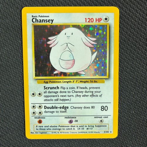 Chansey 102 holo - chansey, rare