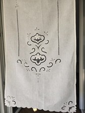 Tenda puro lino con ricamo a mano intaglio 80x145 cm tenda a pannello