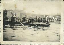 Fotografia originale barca da diporto in gita (Intra?) 1925ca.