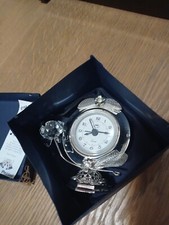Orologio Sveglia da tavolo in Argento 925 Vintage * NUOVO